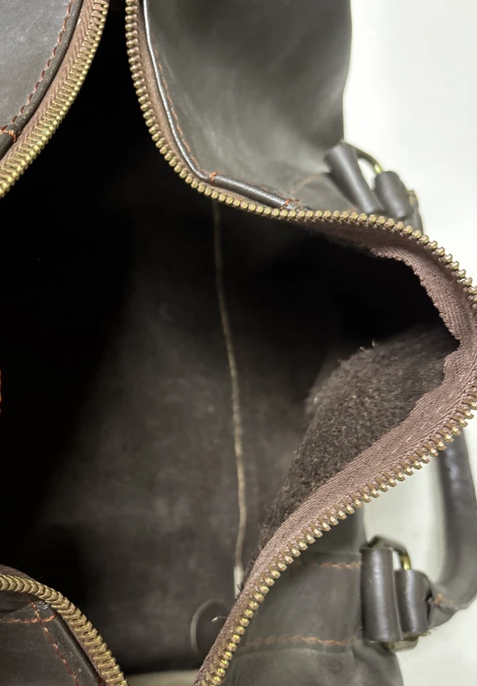 Condor Genuine Leather Small Duffle Bag Made In Argentina Vintage - Image 3 of 4