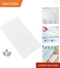 Safety First Non-Slip Bathtub Mat - 28" x 16" Rubber with Vacuum Suction Cups