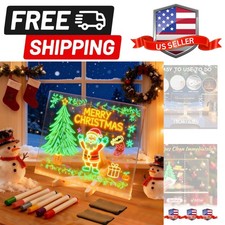 LED Drawing Board 6"x6", USB Rechargeable Acrylic Dry Erase LED Board with 7 ...