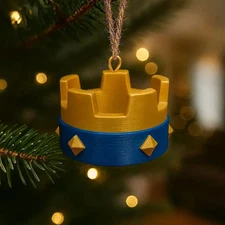 Clash Royale Crown Christmas Ornament - 3D Printed Christmas Tree Decor