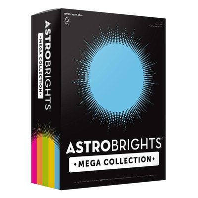 Astrobrights Mega Collection Colored Paper Brilliant 5-Color Assortment 625