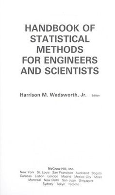 Handbook of Statistical Methods for Engineers and Scientists Hard