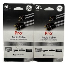 2-Pk GE Pro Home Electrical Audio Cable with ...