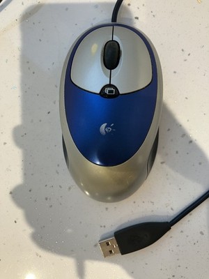 Logitech Kabelgebundene USB Maus M-BT85 Blau Silber