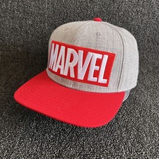 Mitchell & Ness Marvel Baseball Cap Snapback Grey Red Flat Brim One Size New