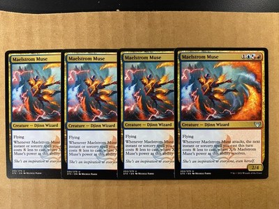 MTG 4x Maelstrom Muse # 202 Strixhaven: School of Mages Magic Gathering x4 NM