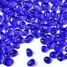 Deep Blue Aquarium Glass Stones Sea Glass Pebbles Fish Tanks Decorations