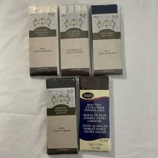 Lot 5 New mix Bias Tape Sewology Wrights 1/2" .5 ivory silver navy black brown