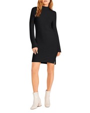 BB Dakota by Steve Madden L93514 Black Textured Talking Body Dress Size S