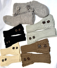 Lot of Boot Topper Cuffs Black Brown Tan Gray Winter Cold Weather  Muk Luks
