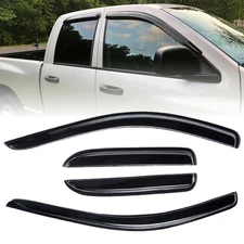 For 2002-2009 Dodge Ram 1500 Crew Cab Window Visors Vent Rain Guards