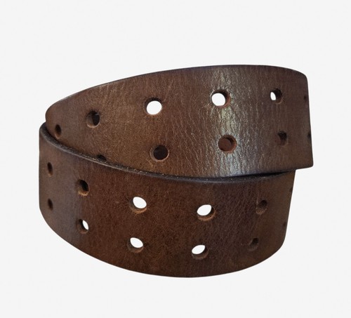 Cinturón de cuero para mujer Lauren Ralph Lauren talla 26-32 latón macizo hebilla de doble punta - Imagen 2 de 4