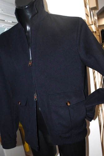 KIRED BY KITON NAPLES JACKET 1050.00 CARTEL. SIZE 52 FUSTAGNA WARM BLUE - product listing photo