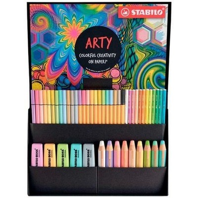Creative set stabilo 77/6 arty colorful pastel mix   Doos a 50 stuk