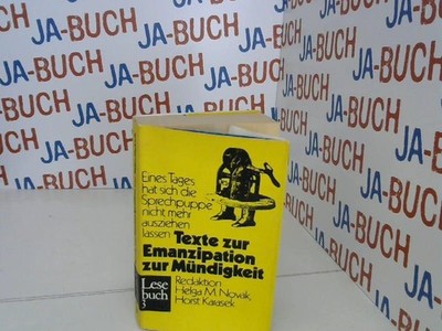 Eines Tages hat sich die Sprechpuppe nicht mehr ausziehen lassen. Texte zur Eman