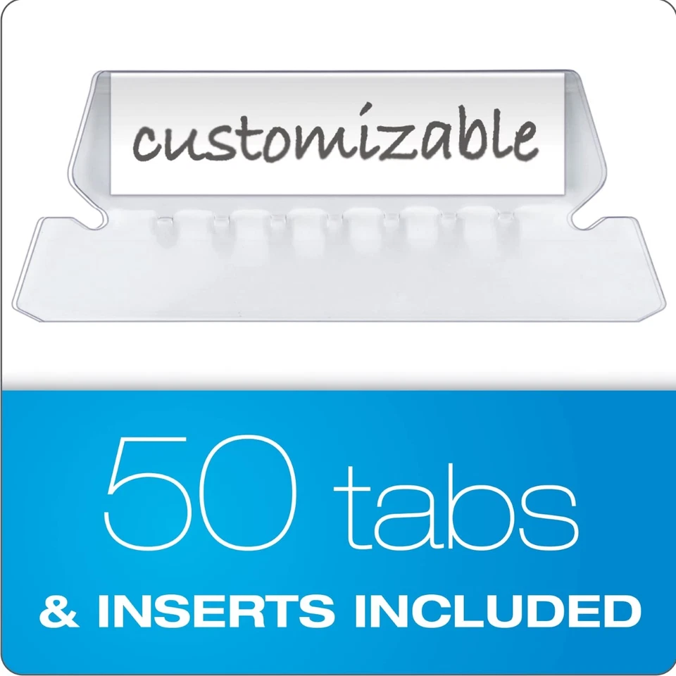 Black Hanging File Folders, 8.5 X 11 Letter Size with 1/5 Cut Adjustable Tabs... - Image 3 of 4