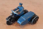 VINTAGE, DINKY TOYS RAC MOTORCYCLE & SIDECAR #43B  MADE IN ENGLAND MECCANO