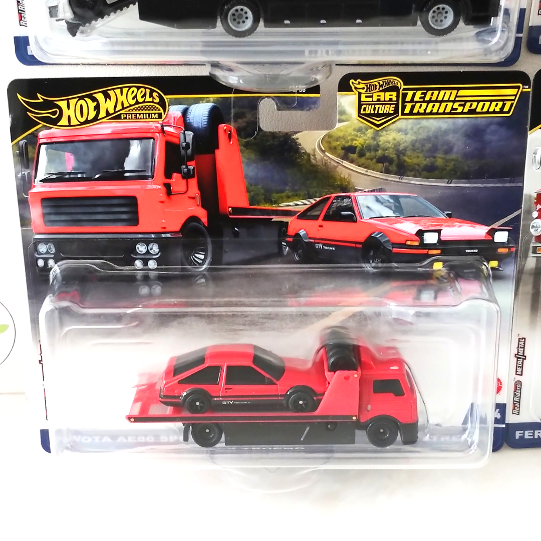 Hot Wheels Team Transport Mix H Set of 4 Ferrari Toyota AE86 2025