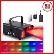 Large Capacity Fog Machine with 6 Color Changing LED Effects - Ideal for Parties