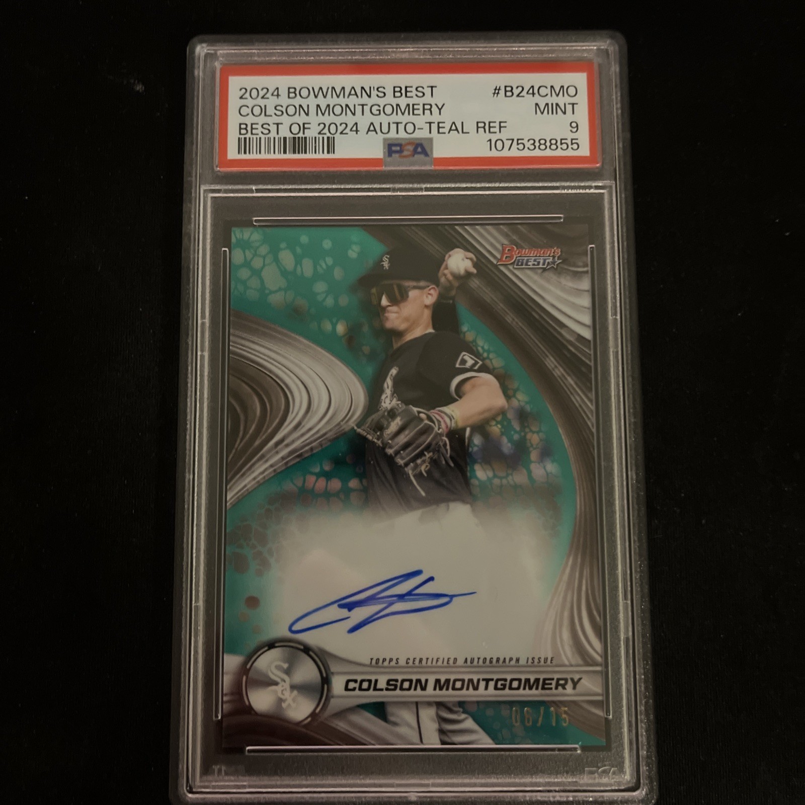 2024 Bowman’s Best Colson Montgomery Teal Autograph 6/15