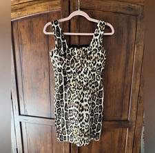 Alice & Olivia Leopard Print Mini Bodycon XXS Mob Wife Maximalist