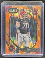 2024 Panini Select Jake Matthews Club Orange Prizm Shock #/399 Falcons