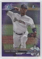 2017 Bowman Chrome Prospects Mega Box Purple Refractor 6/250 Freddy Peralta 05ks