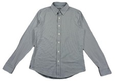 Rhone Commuter Slim Fit Shirt Button Up Gray Striped Men's Small