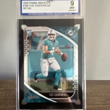 2020 Panini Absolute Tua Tagovailoa #194 Rookie Miami Dolphins Football Card. rookie card picture