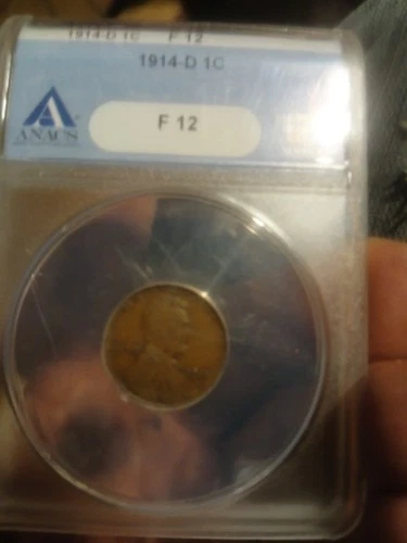 1914D Lincoln Wheat Cent ANACS  Fine15 Certified , Garentee ITS Genioun No Vdb