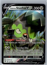 Galarian Stunfisk V 128/189 V Rare Darkness Ablaze Pokemon Near Mint