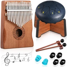 Rain Drum for Outside Thumb Piano Kalimba Musical Instruments Set 8 Notes 6 I...