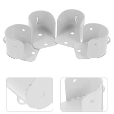 4pcs Closet Rod Socket Shower Curtain Rod Bracket Iron Closet Pipe Bracket