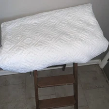 Frette Royal Collection White Quilted Full/Queen Bed Coverlet