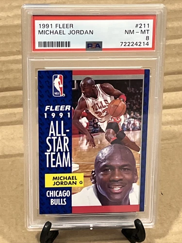 1991 FLEER MICHAEL JORDAN #211 PSA 8