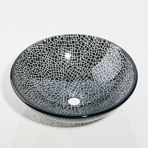 Various Round/Oval Bathroom Glass Wash Basin Sink With Brass Mixer Faucet Set-B - Picture 7 of 11