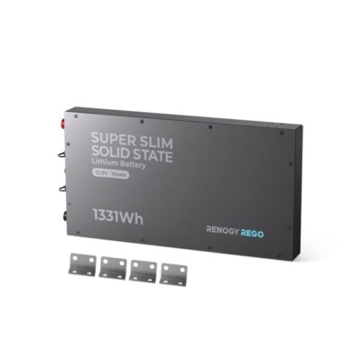 REGO 12.8V 104Ah Super Slim Solid State Lithium Iron Phosphate Battery