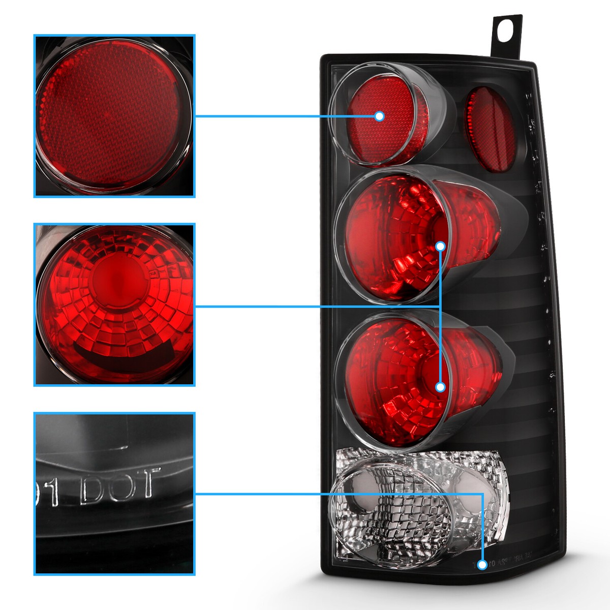 03-15 For GMC Savana/Chevrolet Express 1500/2500/3500 Chrome Brake Tail Lights E - Foto 2