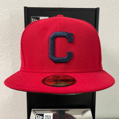 MLB - Cleveland Indians (Guardians) C Logo 59FIFTY Fitted New Era Cap - Red