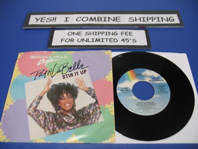 Patti LaBelle - Stir It Up From Beverly Hills Cop - 80s Soul Pop 45 w/PS VG+