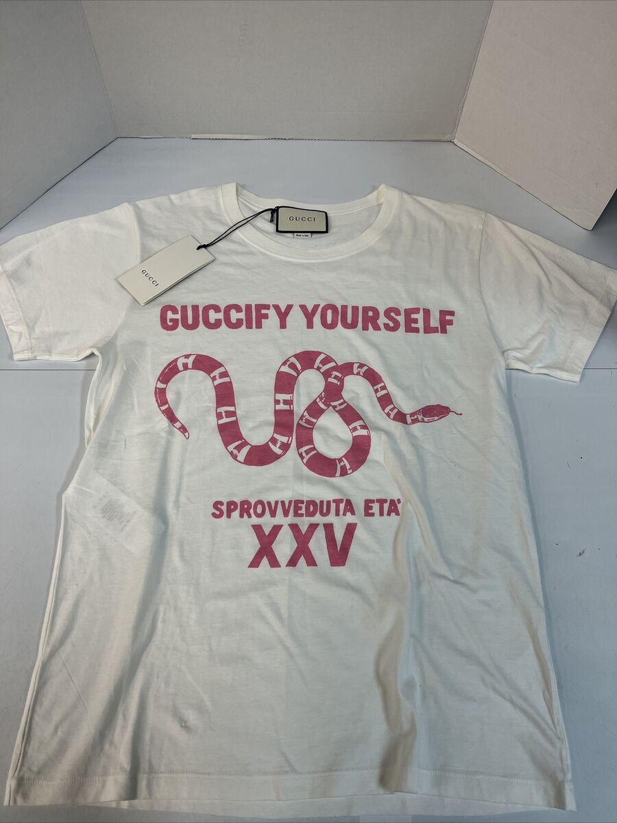 Gucci Guccify Yourself Tee White Pink Size S Brand New Gucci Guccify Yourself Tee White Pink Size S Brand New