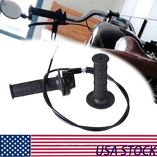 Motocross ATV Dirtbike 7/8" Throttle Clamp Hand Grip & Twist Cable Kit Set USA
