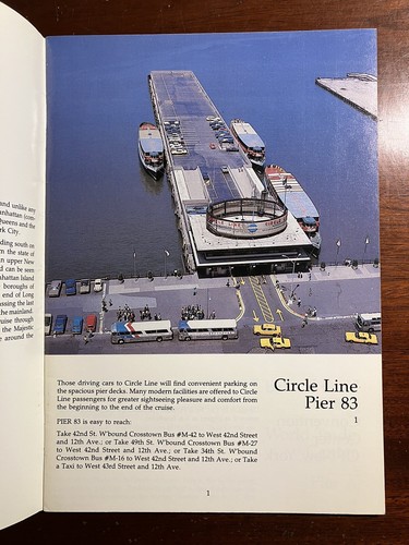 Limited Edition Circle Line Cruise Guide NYC NY Vtg Booklet 1987 1980s - Picture 2 of 3