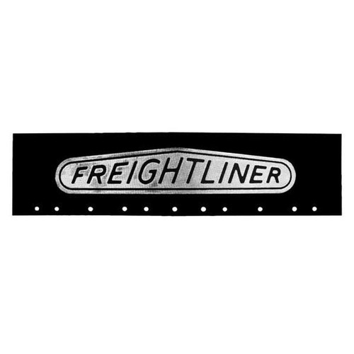 Freightliner Black/Silver 6" x 24" Semi Truck Mud Flap-quarter Fender Flaps-Set - Picture 2 of 2