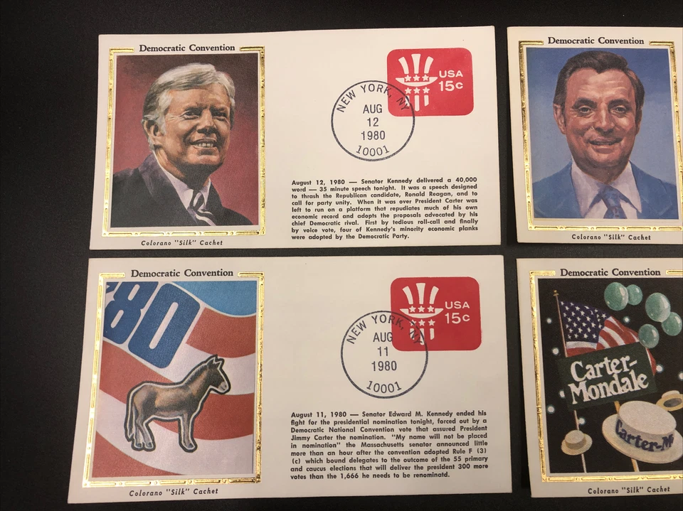 1980 Democratic Convention candidates Carter-Mondale covers, 4 diff COLORANO, VF - Image 2 of 3