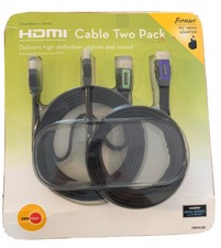 HDMI Cable 2 Pack For Picture And Sound Plus 90 Degree Adapter Gold Plated Ends