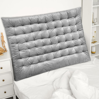 Ultra Plush Velvet Dorm Headboard with Wall Hooks - 39.25'' x 34'' x 3.15