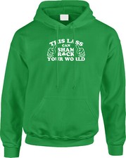 This Lass Can Shamrock Your World St Patricks Day Funny Pun Saying Mens Hoodie
