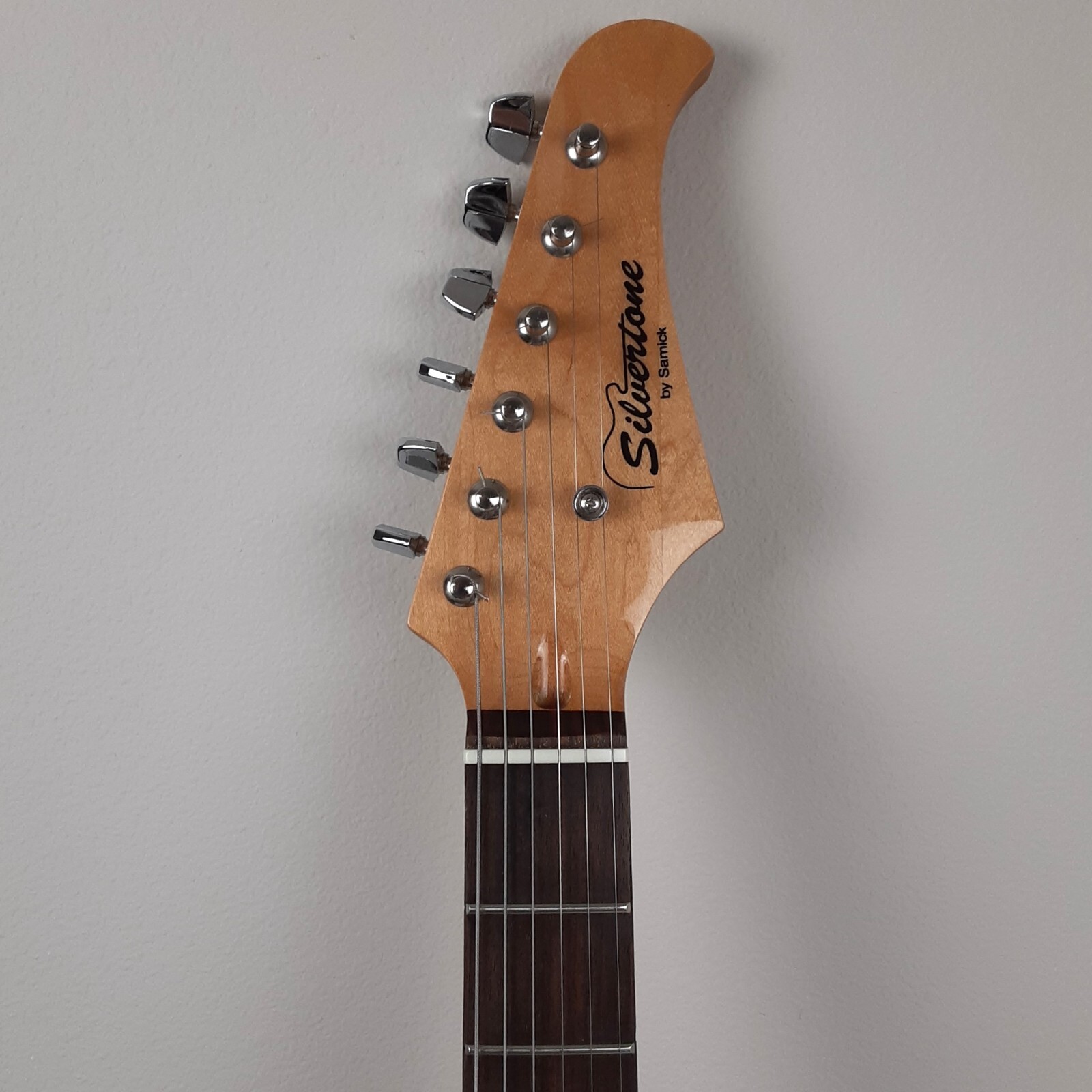 Samick Silvertone Stratocaster SS11 Series Electric Guitar Black and