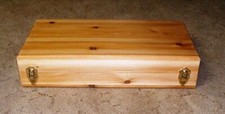 Feather Box Fan Box / Keepsake Box 25.5 x 13.5 x 7 Semigloss Finish Made in USA